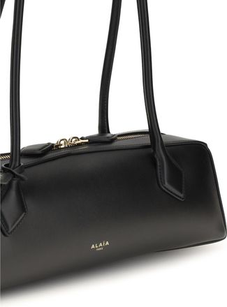 Alaia Womens Shoulder Bag Le Teckel Black Calf Leather