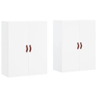 Berkfield Home Wall Mounted Cabinets 2 pcs White 69.5x34x90 cm