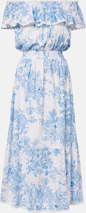 Melissa Odabash Larna printed cotton midi dress