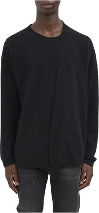 Isabel Benenato Maglia Girocollo in Lana Vergine - Heren - Ronde hals truien - Zwart - L - Wol - Truien & Vesten