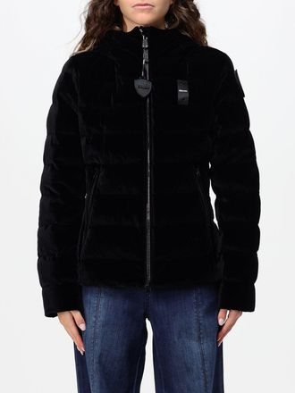 Blauer Slim Fit Quilted Velvet Hooded Short Down Jacket