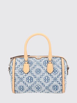 Tory Burch Borsa T Monogram in denim con monogram jacquard