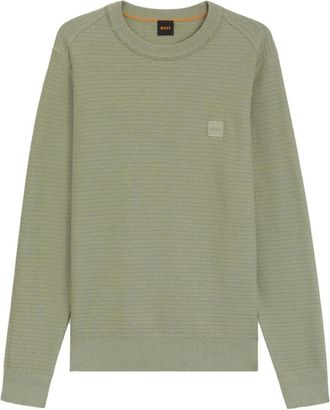 Boss Orange by Hugo Boss Heren, Truien, Groen, Maat: M Katoen