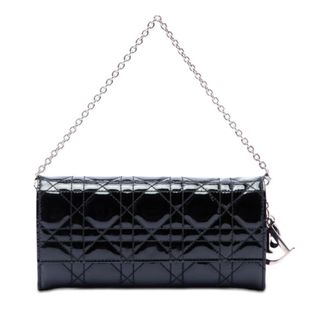 Dior Pre-owned Dior Patent Cannage Lady Dior Wallet On Chain Ladies CTOTXGOZ5F584W66