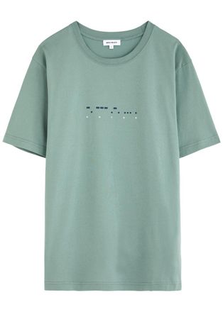 【関税込み】NORSE PROJECTS グリーン Simony ヘビー Tシャツ 46247_5238ce6506-n01-0645-9999