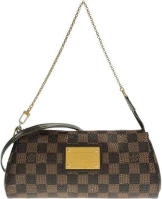 Louis Vuitton Pre-owned Mini Bags, female, Brown, Size: ONE SIZE Pre-owned Damier Eva Canvas Shoulder Bag