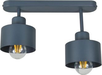 OEM L&aacute;mpara De Techo Antracita, Metal Industrial, 2xe27, Iluminaci&oacute;n Led Moderna Para Sal&oacute;n, Cocina, Dormitorio, Habitaci&oacute;n Infantil, Loft