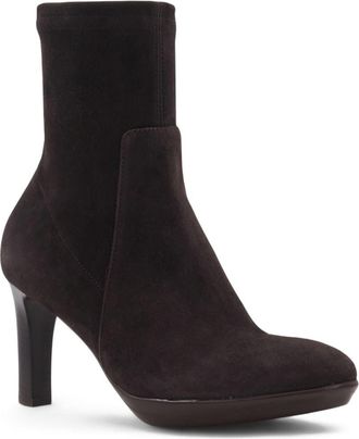Aquatalia Rhumba Low Weatherproof Bootie in Espresso Suede at Nordstrom, Size 10.5