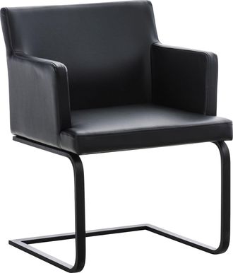 Clp Silla De Comedor Zavor En Cuero Sint&eacute;tico Elegante Y F&aacute;cil De Limpiar Para Tu Hogar Negro Negro