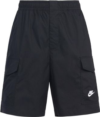 Nike Sportswear Sport Essentials Solid Color Logo Embroidered Big Pocket Straight Shorts Black DM6834-010