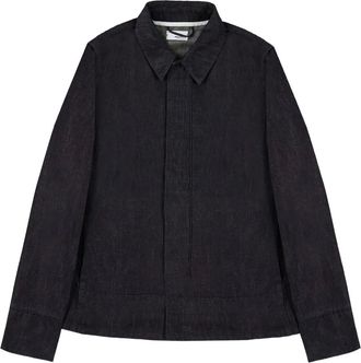 Incotex Giacca denim con zip - Blu