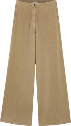 Forte_Forte Fluid Cotton Twill High Waist Clean Seams Wide-Leg Pants