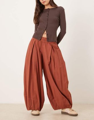 Free People Moonflower - Pantaloni a palloncino arancione bruciato-Marrone