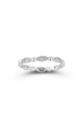 Glaze Jewelry Moissanite Stackable Band Ring in Silver at Nordstrom Rack, Size 8