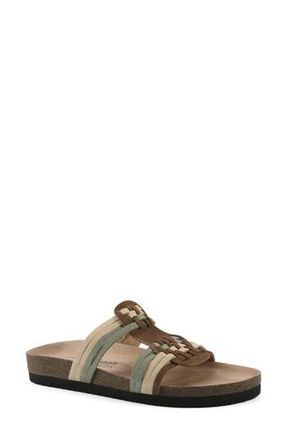 White Mountain Halicore Slide Sandal in New.chestnut/Multi/Suede at Nordstrom Rack, Size 11