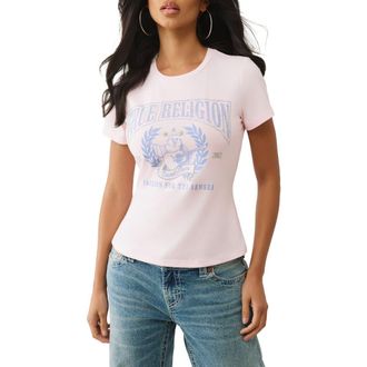 True Religion Crystal Buddha Graphic T-Shirt in Marys Rose at Nordstrom, Size Xx-Large