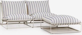 Sklum Sklum - Sof&aacute; Modular De Jard&iacute;n De 2 Piezas Y Puff Convertible Amaro