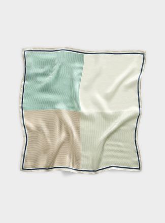 Fransa Womens Pure silk striped scarf