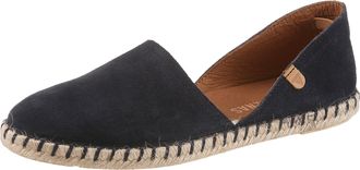 Verbenas Espadrille VERBENAS, Damen, Gr. 35, blau (dunkelblau), Veloursleder, unifarben, Schuhe Espadrille, Strandschuh, Sommerschuh, Loafer aus Veloursleder