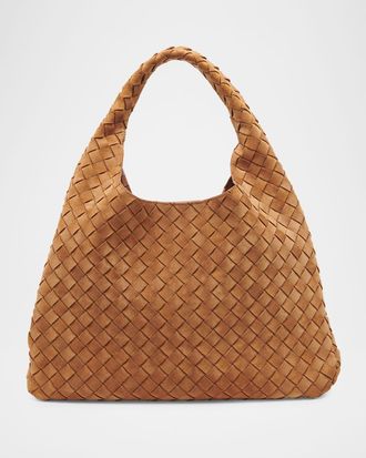 Bottega Veneta Campana Large Suede Shoulder Bag