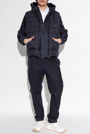 Moncler Polo Shirt With Logo Patch, Mens, White