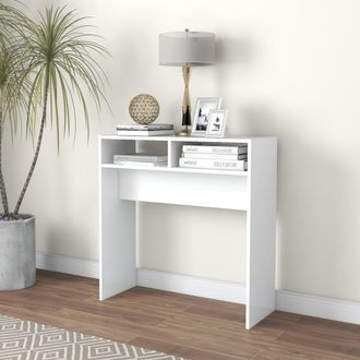 vidaXL Mesa Consola Madera De Ingenier&iacute;a Blanco 78x30x80 Cm Vidaxl