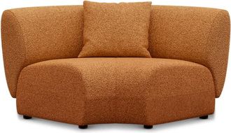 Castlery Auburn Curve Corner Sofa Customized, Performance Boucle, Rust, Spill Resistant, Modular for Sofas, Castlery