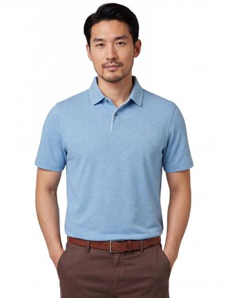 Bugatti Poloshirt Bugatti blauw gem&ecirc;leerd normale fit