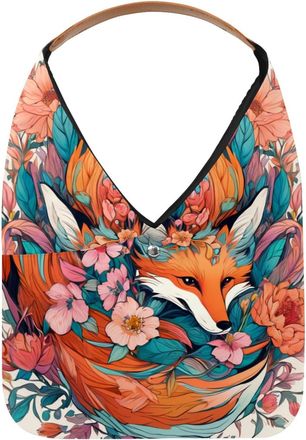 Generic Color Drawing Fox Reusable Lightweight Grocery Bags - Foldable Into Compact Pouch, Washable & Sturdy, Multipurpose for Shopping and Travel