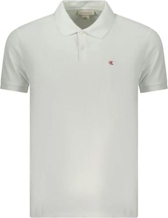 Calvin Klein Witte Katoenen Heren Polo Shirt - Heren - Polos - Wit - XL - Katoen - Tops