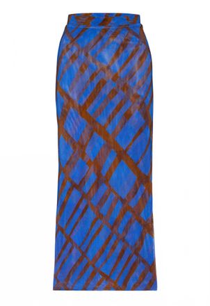 Misa Womens Aisha Skirt In Blue/brown