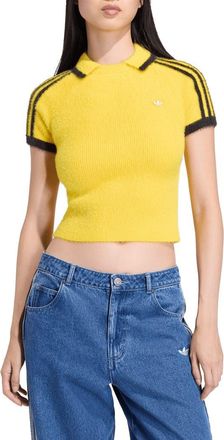 adidas Cali Short Sleeve Knit Top in Medium Yellow at Nordstrom Rack, Size Xx-Small