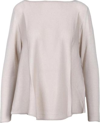Wild Cashmere Zijde Kasjmier Trui - Dames - Ronde hals truien - Beige - M - Kasjmier - Truien & Vesten