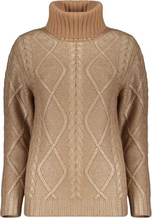 Herno Turtleneck Trui - Dames - Coltruien - Bruin - M - Wol - Truien & Vesten