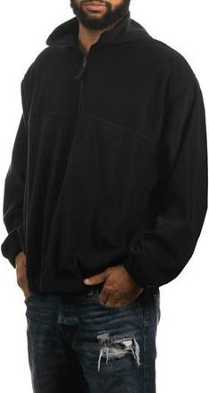 Burnside Polar Fleece Quarter Zip Sweatshirt in Black at Nordstrom Rack, Size Xx-Large
