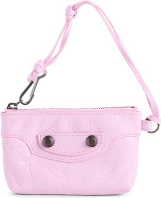 Balenciaga Le City Zip Pouch Leather Shoulder Bag in 5731 Bubbly Pink at Nordstrom