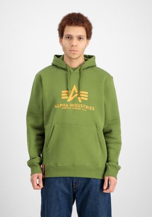 Alpha Industries Hoodie ALPHA INDUSTRIES Basic Hoodie BL, Herren, Gr. M, gr&uuml;n (moss gr&uuml;n), Obermaterial: 80% Baumwolle, 20% Polyester, regular fit, Sweatshirts Hoodie