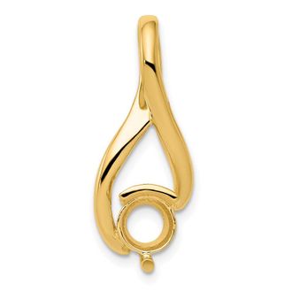 Diamond2Deal 14k Yellow Gold Fancy 6.5mm Diamond Slide Mtg