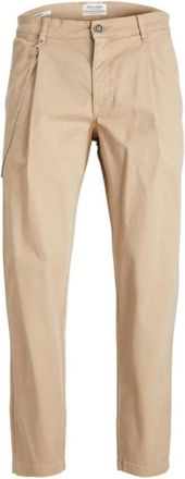 Jack & Jones Wijde Pijp Katoenen Chino Broek - Heren - Chinos - Bruin - W34 L32 - Katoen - Broeken