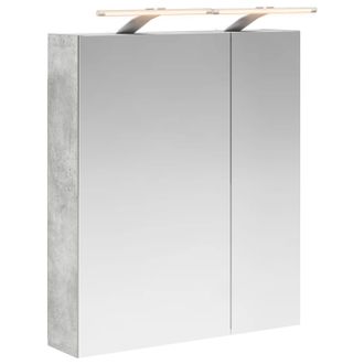 vidaXL Armario Con Espejo De Ba&ntilde;o Gris Concreto 60 X 14,5 X 70 Cm Vidaxl