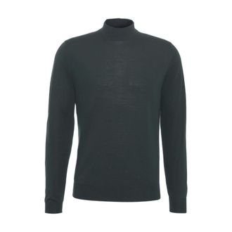 Gender Turtlenecks, male, Green, Size: 3XL Luxurious High-Neck Knit Sweater