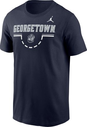 Nike Jordan Mens Georgetown Basketball Legend Jordan Brand Dri-FIT College T-Shirt in Blue | IV8113-421
