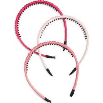 Chelsea28 Assorted 3-Pack Comb Headbands in Red Multi at Nordstrom