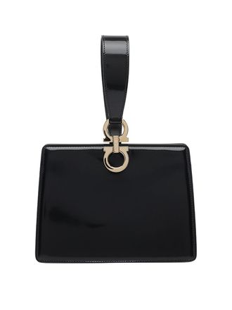 Ferragamo Gancini Logo Clutch