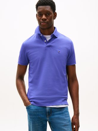 Tommy Hilfiger Poloshirt TOMMY HILFIGER 1985 REGULAR POLO, Herren, Gr. S, blau (lazuli blau), Piqu&eacute;, Obermaterial: 96% Baumwolle, 4% Elasthan, hoch geschlossener Aus