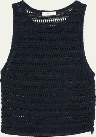 A.L.C. Gale Open Knit Sleeveless Crop Top