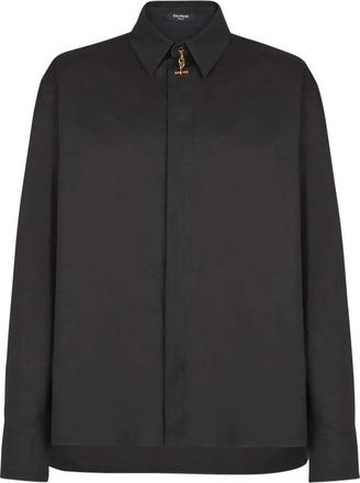 Balmain Camicia con chiusura nascosta - Nero
