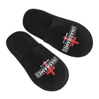 Generic Hotel Slippers Unashamed Warm House Slippers Non-Slip Cotton Slipper For Room Men Holiday M