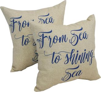 Blazing Needles 17-inch Outdoor Spun Polyester Throw Pillows (Set of 2)