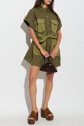 Zimmermann Cotton Jacket With Belt, Womens, Green